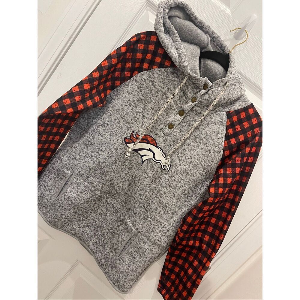 Starter heather gray women’s pullover large Denver broncos